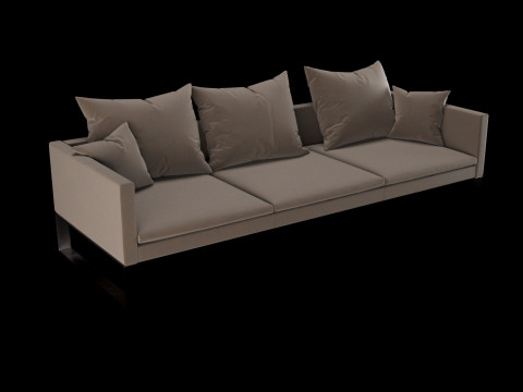 Modern sofa 3 seat with pillow Modelo 3D