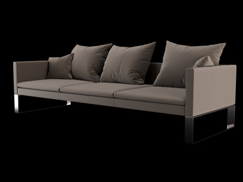 Modern sofa 3 seat with pillow Modelo 3D