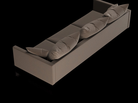 Modern sofa 3 seat with pillow Modelo 3D