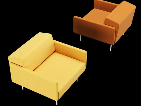 Kursi modular matt desain BT Model 3D