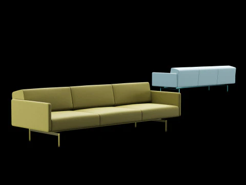BT design matt modular 3 seat sofa 3D Model