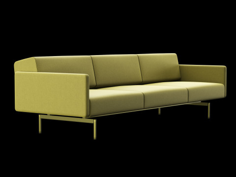 BT design matt modular 3 seat sofa 3D 模型