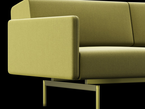 BT design matt modular 3 seat sofa 3D 模型
