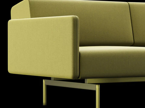 BT design matt modular 3 seat sofa 3D Model