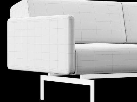 BT design matt modular 3 seat sofa 3D 模型