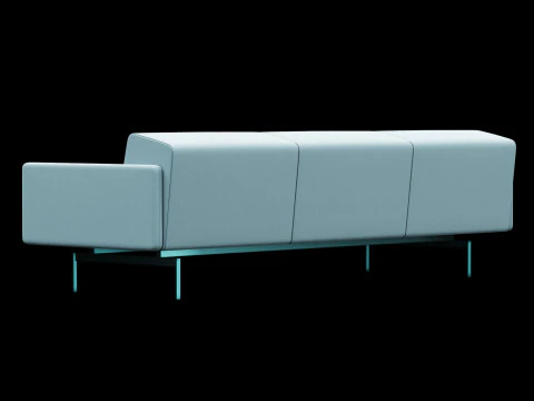 BT design matt modular 3 seat sofa 3D Model