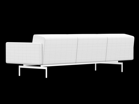 BT design matt modular 3 seat sofa 3D 模型