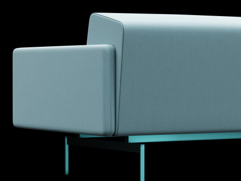 BT design matt modular 3 seat sofa 3D 模型