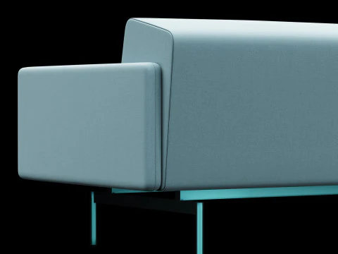 BT design matt modular 3 seat sofa 3D Model