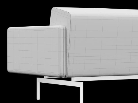 BT design matt modular 3 seat sofa 3D Model