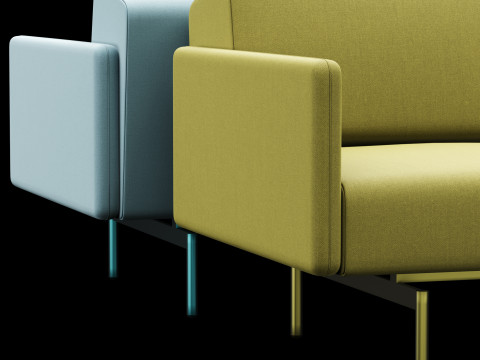 BT design matt modular 3 seat sofa 3D 模型