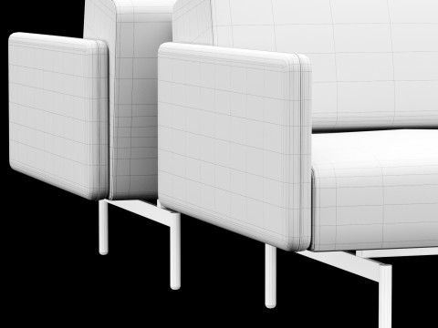 BT design matt modular 3 seat sofa 3D 模型
