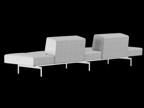 BT design matt modular sofa var 1 3D Model