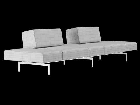 BT design matt modular sofa var 1 3D Model