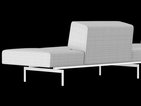 BT design matt modular sofa var 1 3D Model
