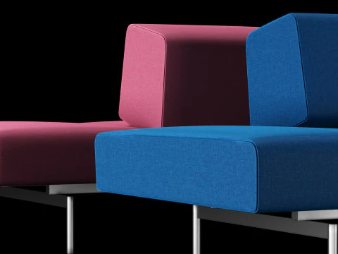 BT design matt modular sofa var 1 3D Model
