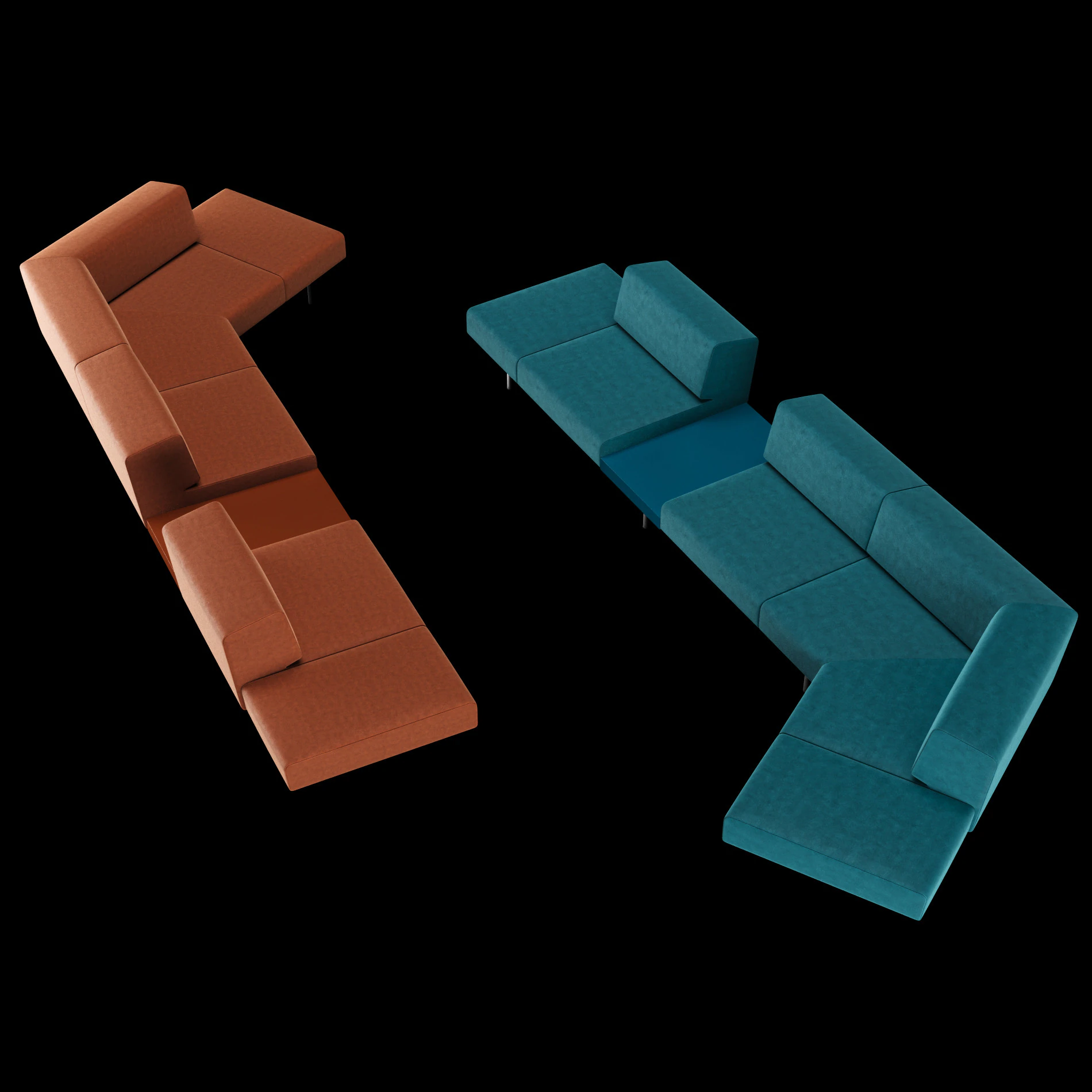BT design matt modular sofa var 3 3D Model .c4d .max .obj .3ds .fbx .stl .blend 