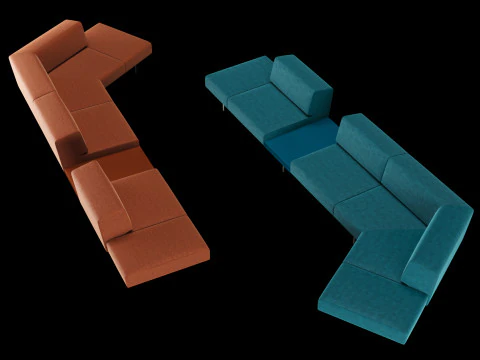 Sofa modular matt desain BT var 3 Model 3D