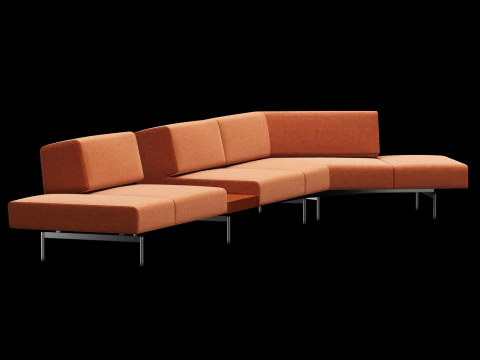 BT design matt modular sofa var 3 3D Model