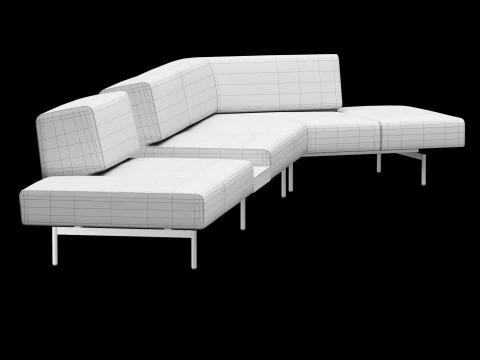 BT design matt modular sofa var 3 3D Model