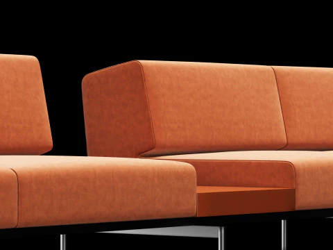 BT design matt modular sofa var 3 3D Model