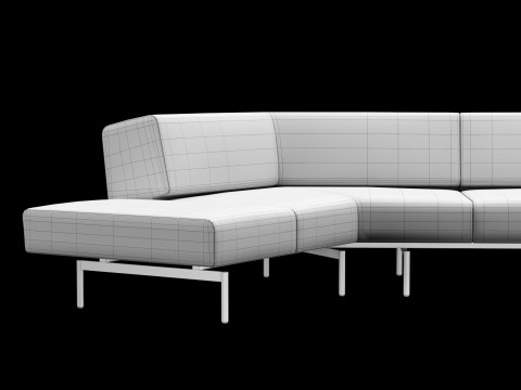 BT design matt modular sofa var 4 3D Model