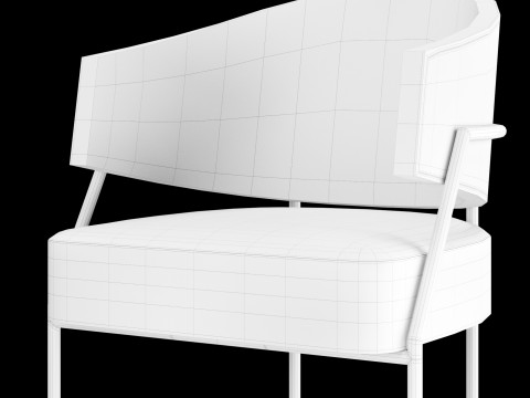 Modern dining chair 3D Model