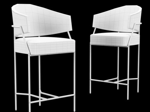 Big bar chair 3D Model