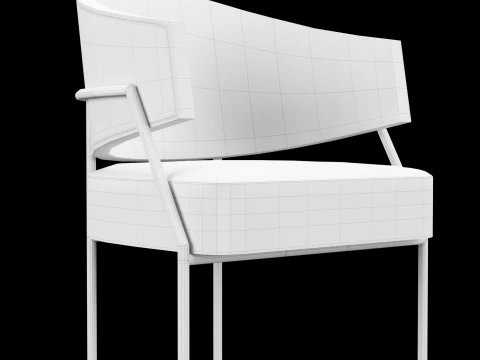 Big bar chair 3D Model