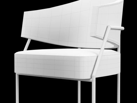 Big bar chair 3D Model