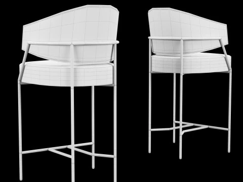 Big bar chair 3D Model