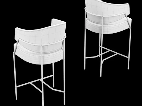 Big bar chair 3D Model