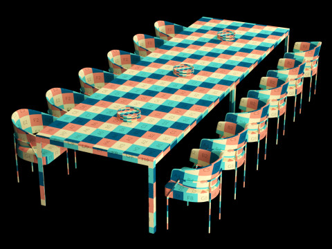 Modern dining table 3 3D Modell
