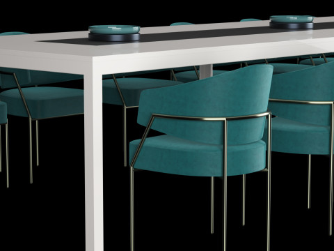 Modern dining table 3 3D Modell