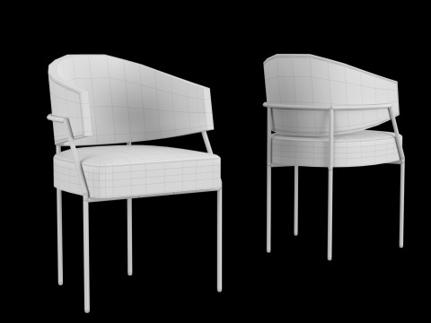 Modern dining table 3 3D Modell