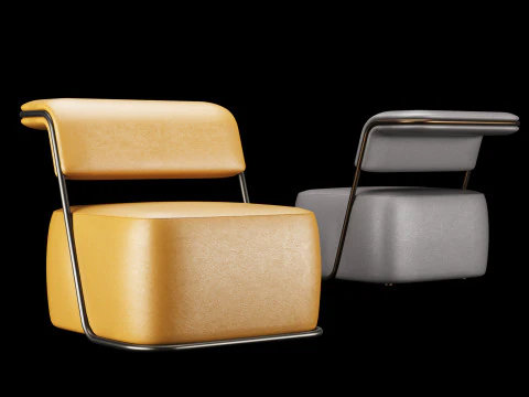 Kursi santai modern Model 3D