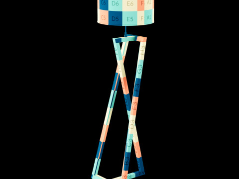 Modern floor lamp 2 Model 3D