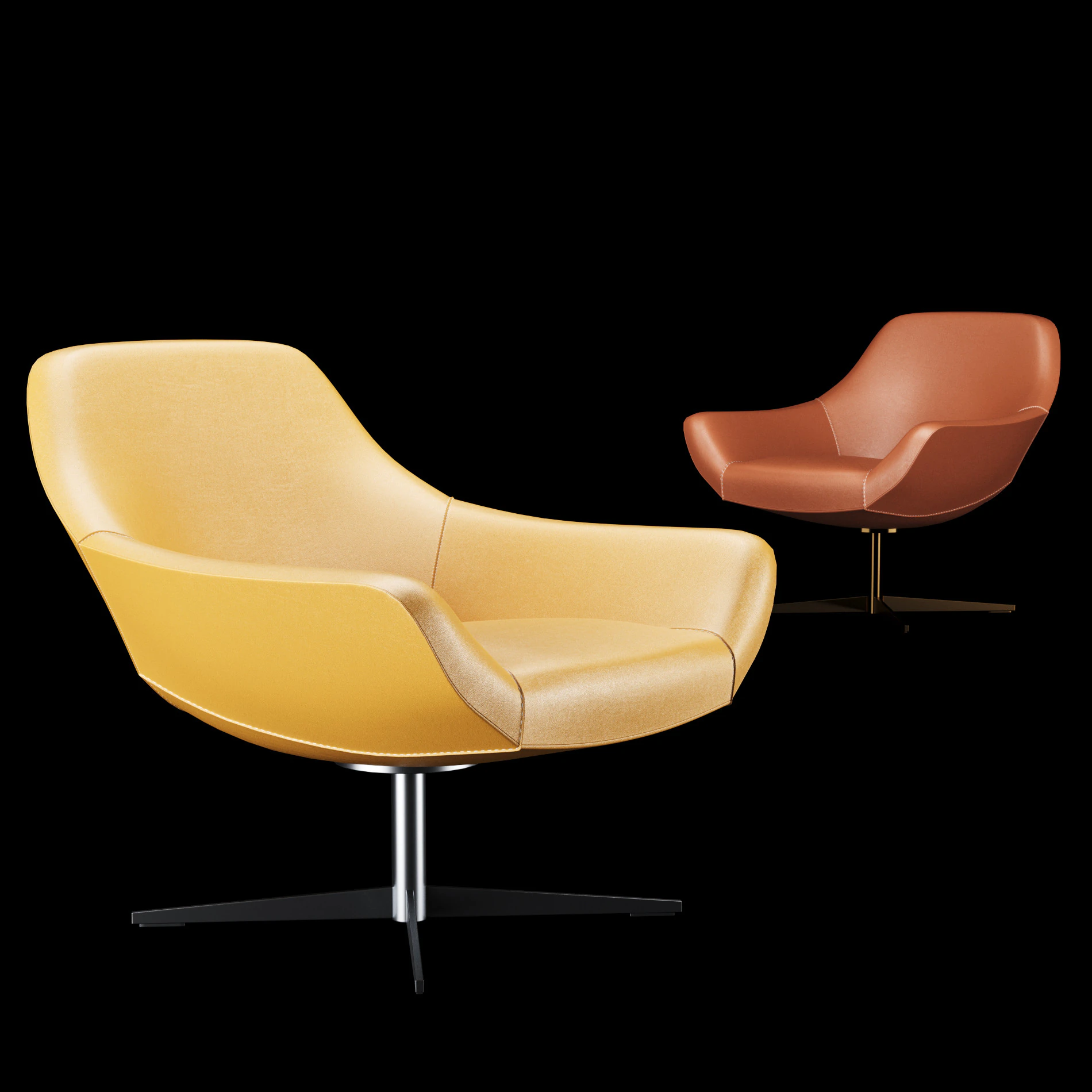 Modern lounge chair 1 3D Model .c4d .max .obj .3ds .fbx .stl .blend 