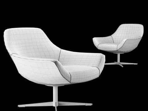 Modern lounge chair 1 3D Model