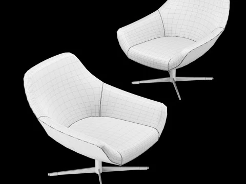 Modern lounge chair 1 3D Model