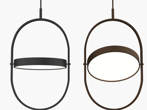 Lampu LED liontin modern 2 Model 3D