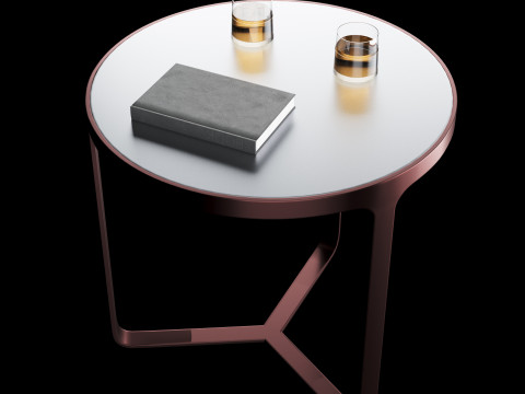 Modern coffe table with decor 3D Model