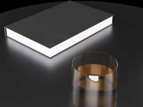 Modern coffe table with decor 3D Model