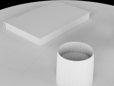 Modern coffe table with decor 3D Model