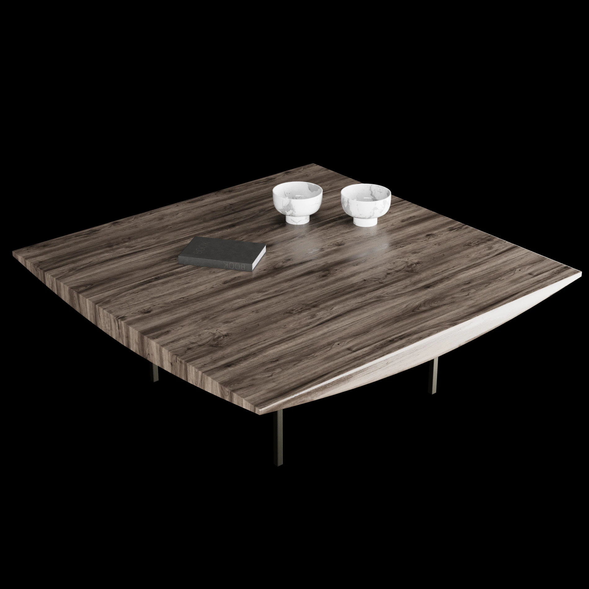Modern coffe table 2 with decor 3D Model .c4d .max .obj .3ds .fbx .stl .blend 