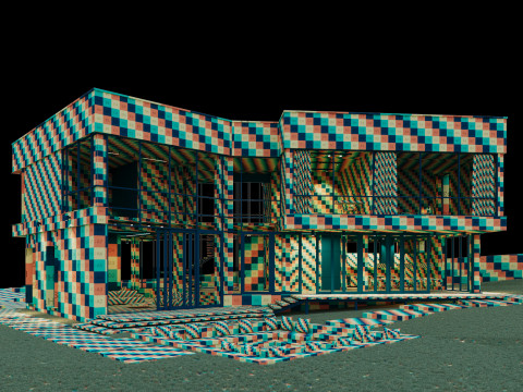 Modern house with furniture 3D Модель