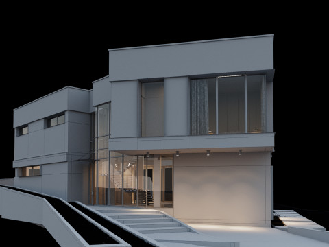 Modern house with furniture 3D Модель