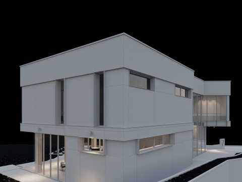 Modern house with furniture 3D Модель