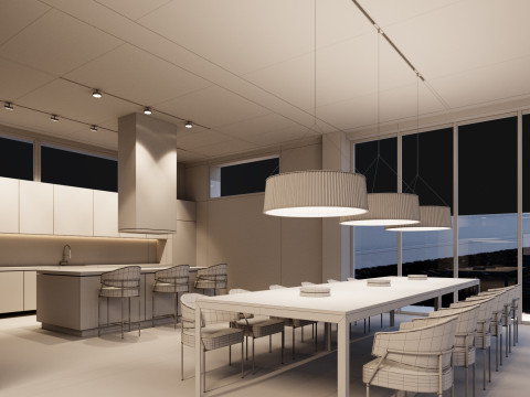 Modern house with furniture 3D Модель