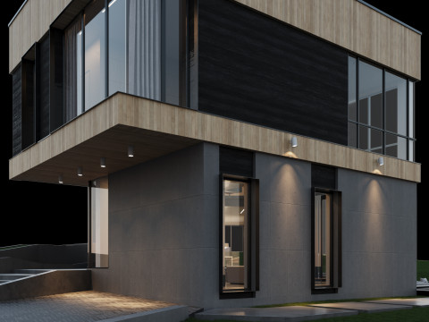Modern house with furniture 3D Модель